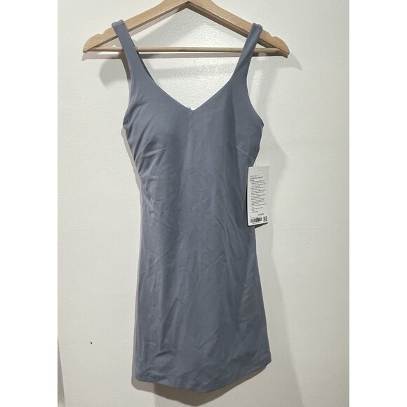 NWT Lululemon Align Dress Belgian Blue SZ 4 Nulu Built in Pockets Shorts Tennis - Picture 1 of 6